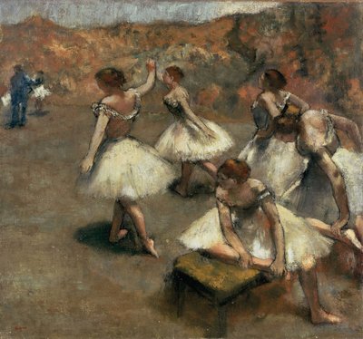 Dancers on Stage by Edgar Degas